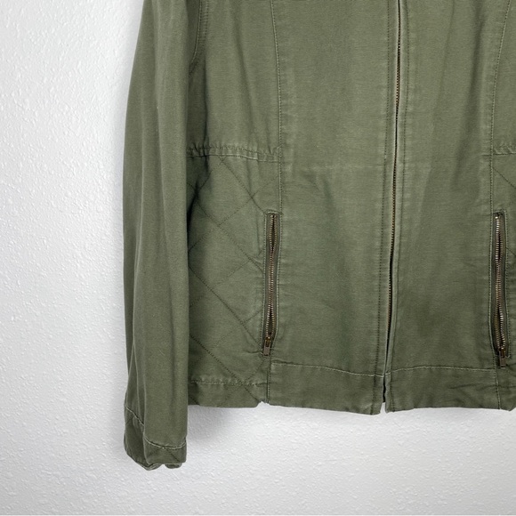 VTG Field Gear army green quilted military/ moto jacket Sz. L - Picture 6 of 8